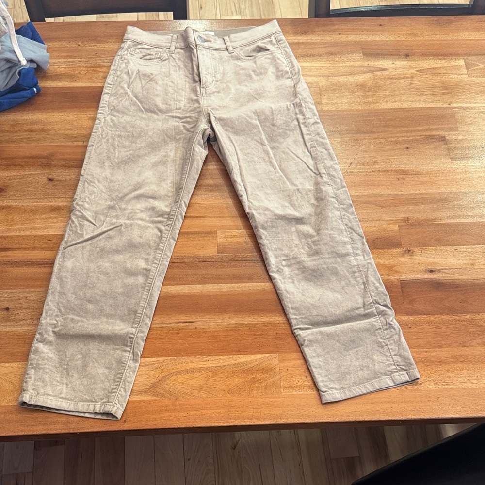 LOFT Beige Women's Trousers - velour